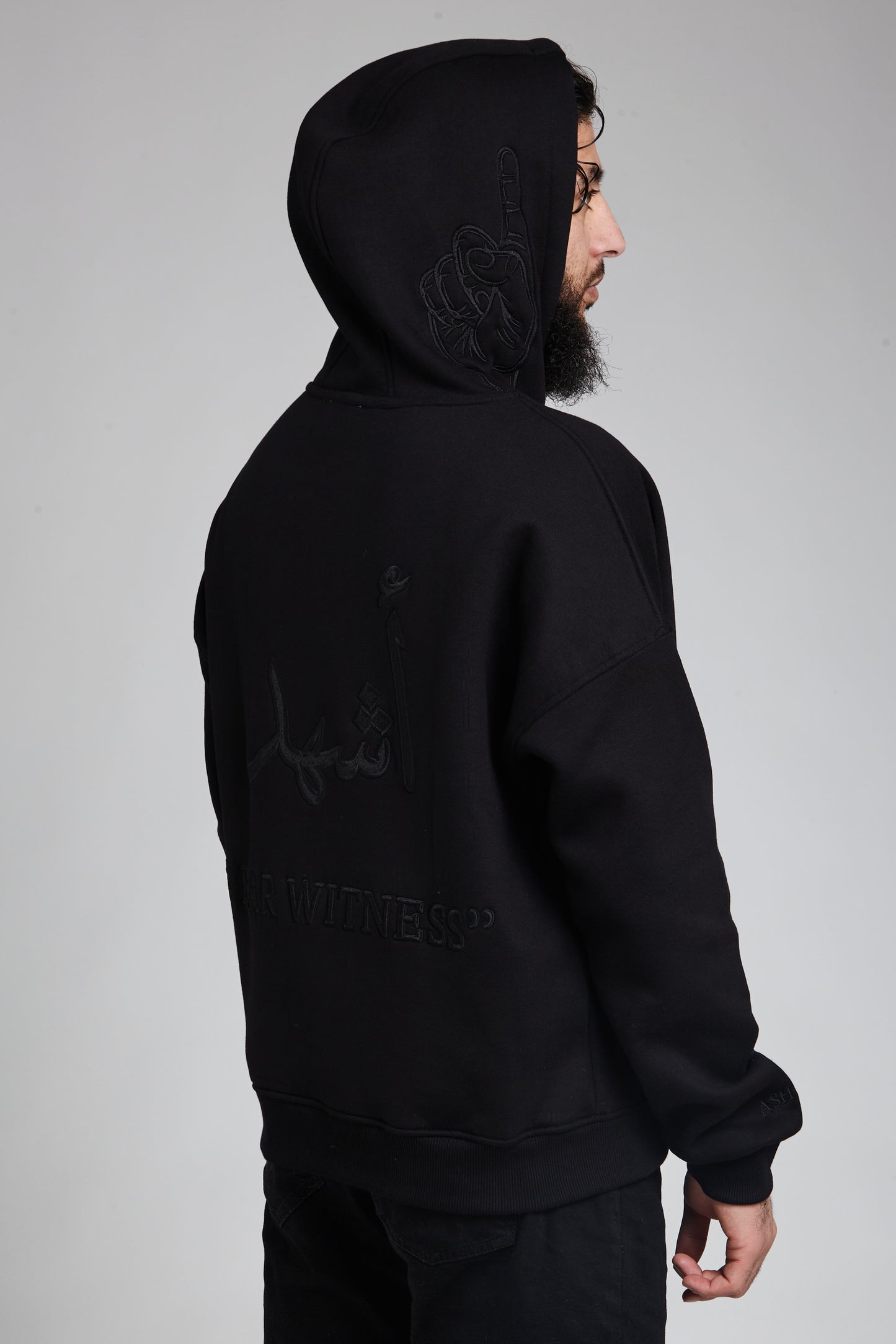 “I Bear Witness Hoodie” Oversized Triple Black Hoodie