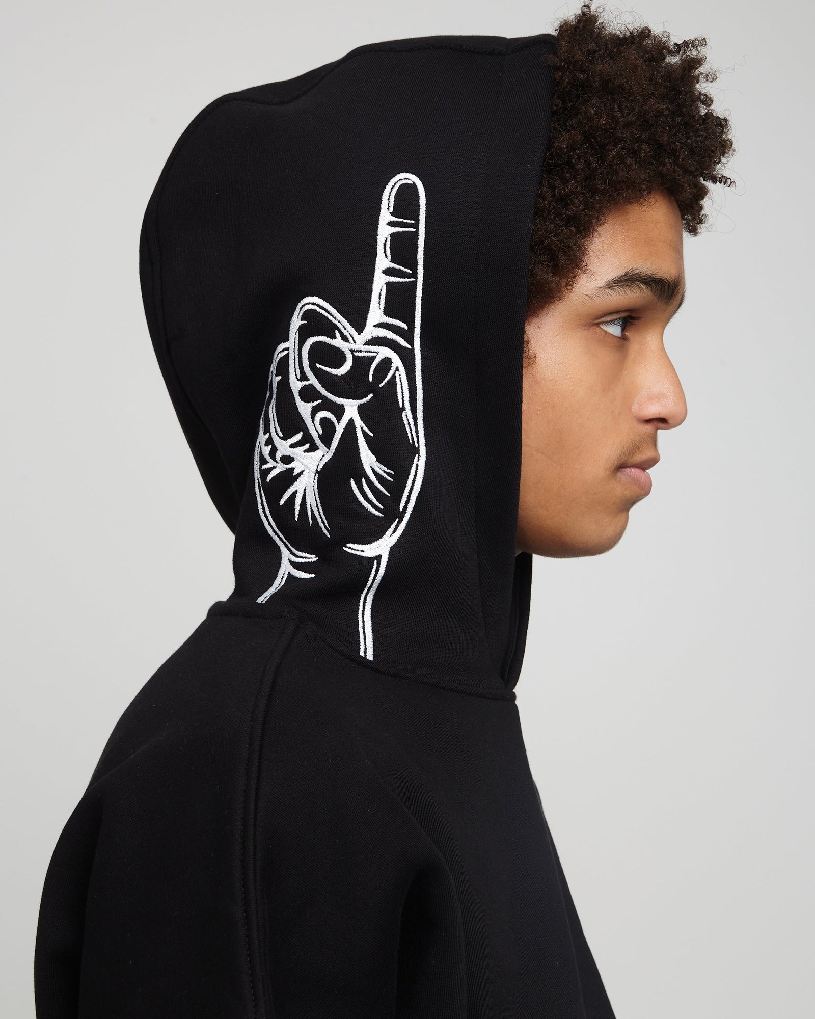 Ash-Hadu Black hoodie — editorial frame
