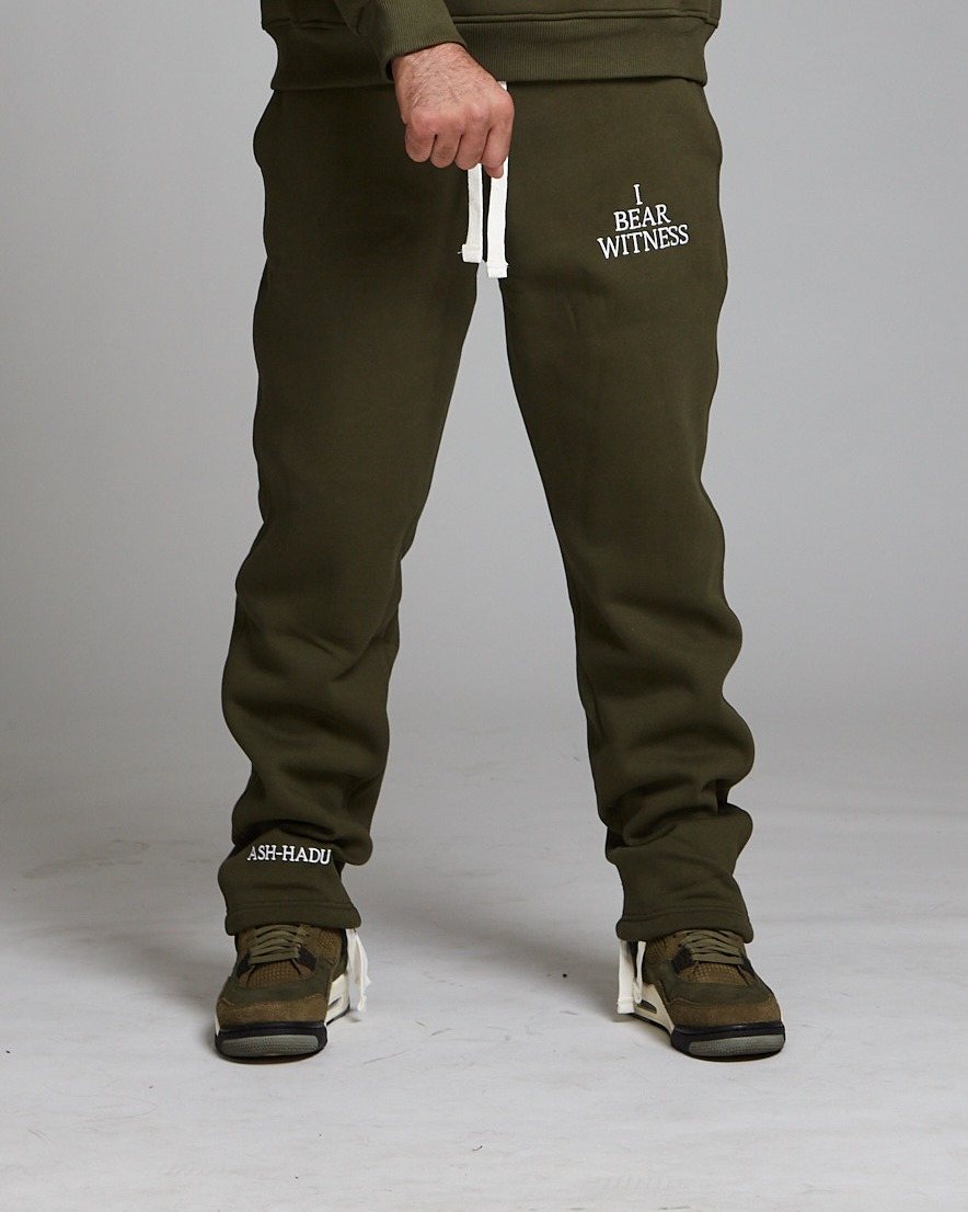 Ash-Hadu Olive Green joggers