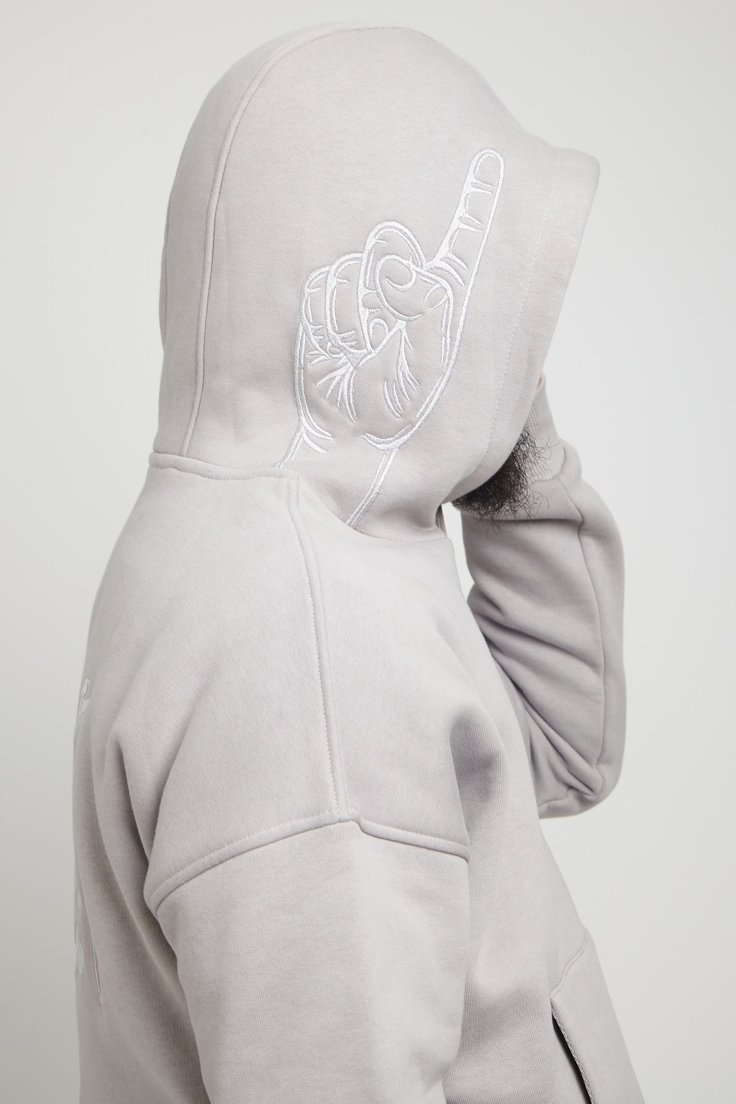 “I Bear Witness” Oversized Grey Hoodie