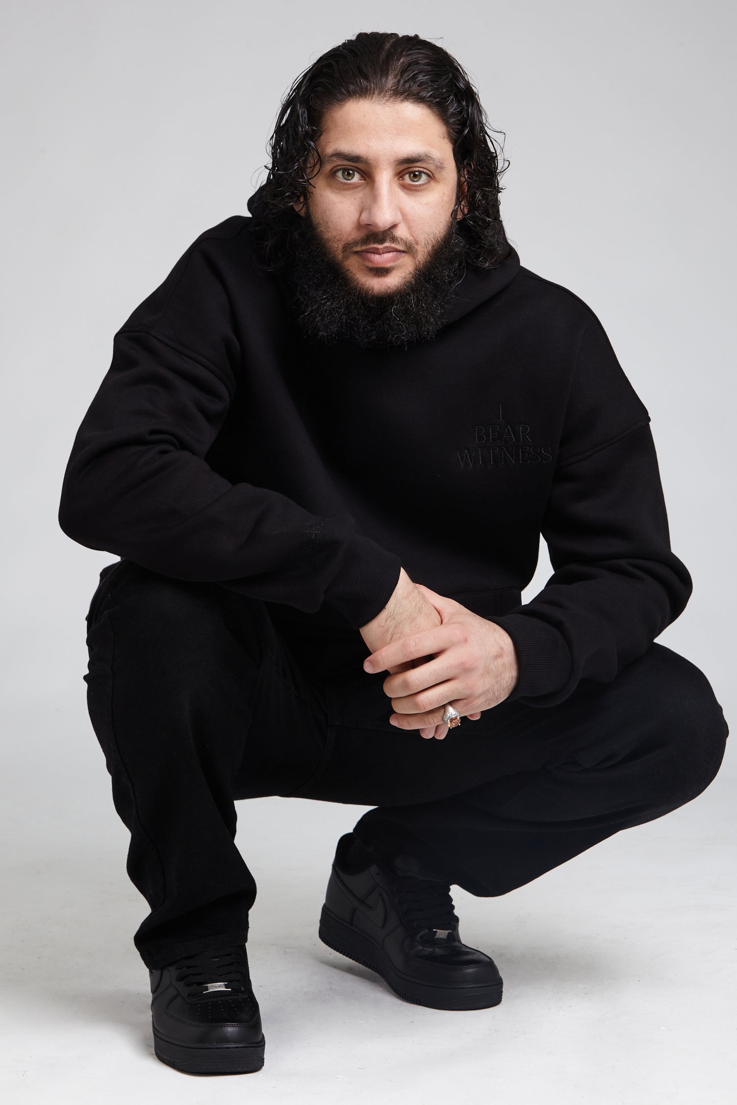 “I Bear Witness Hoodie” Oversized Triple Black Hoodie