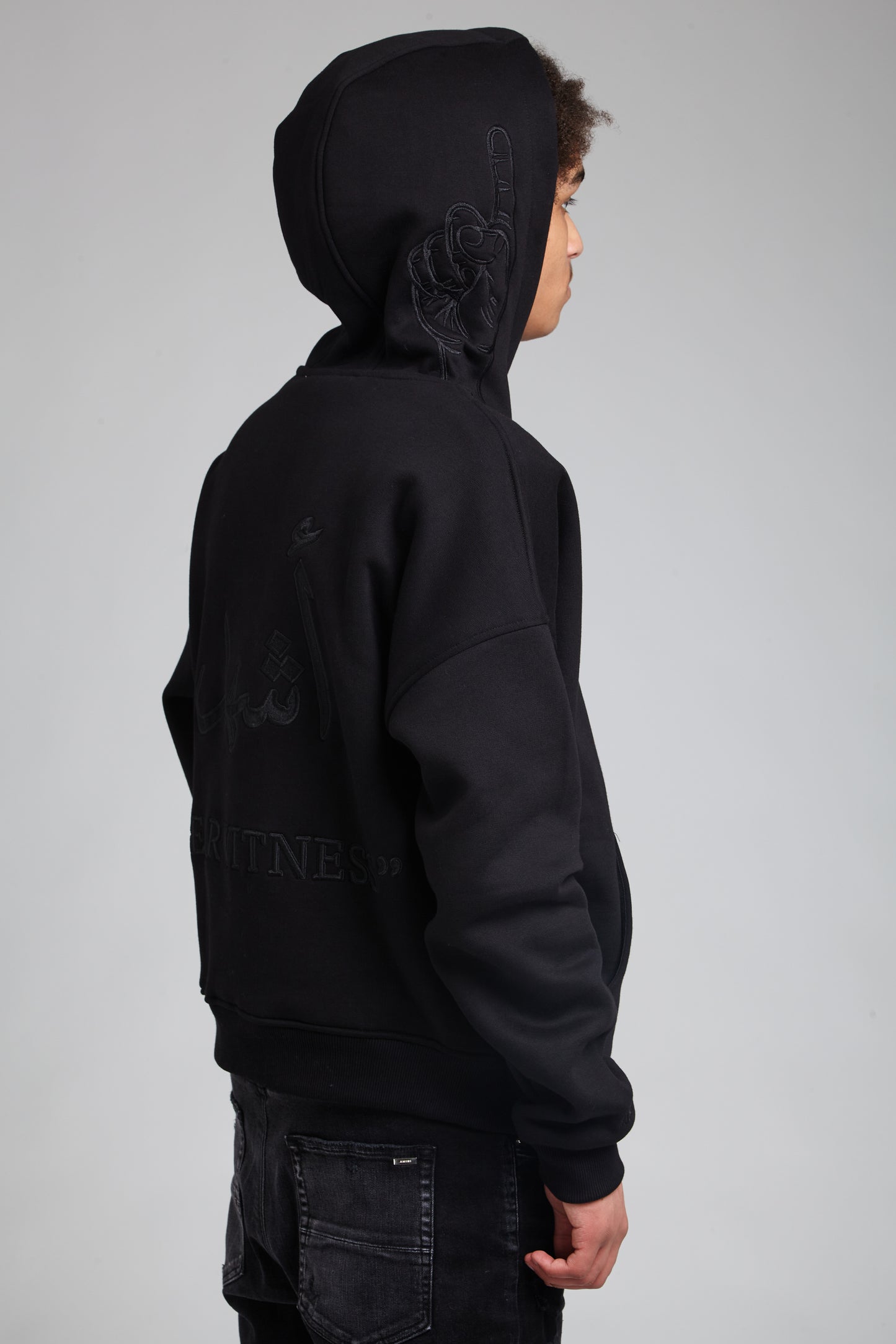 “I Bear Witness Hoodie” Oversized Triple Black Hoodie
