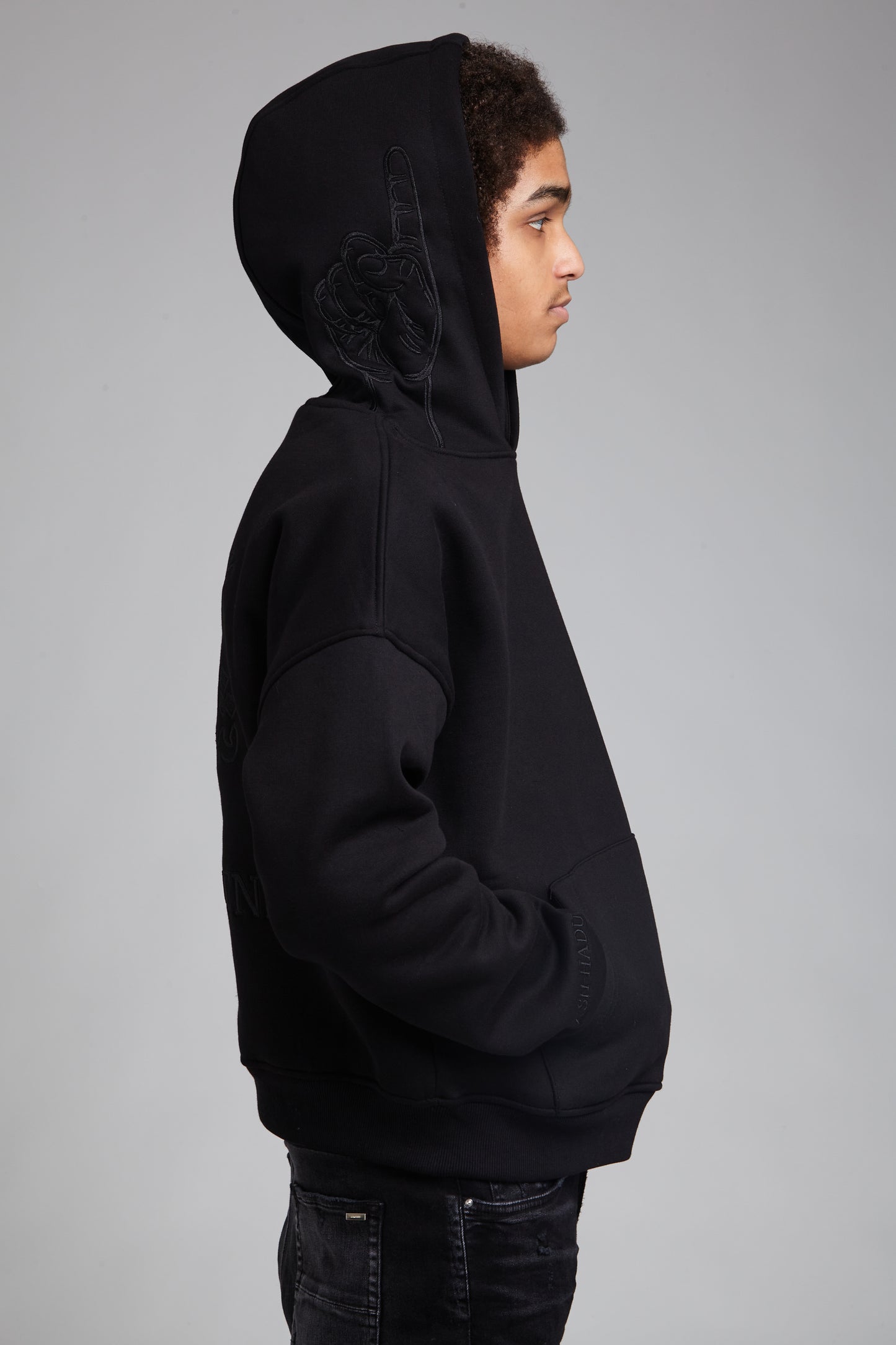 “I Bear Witness Hoodie” Oversized Triple Black Hoodie