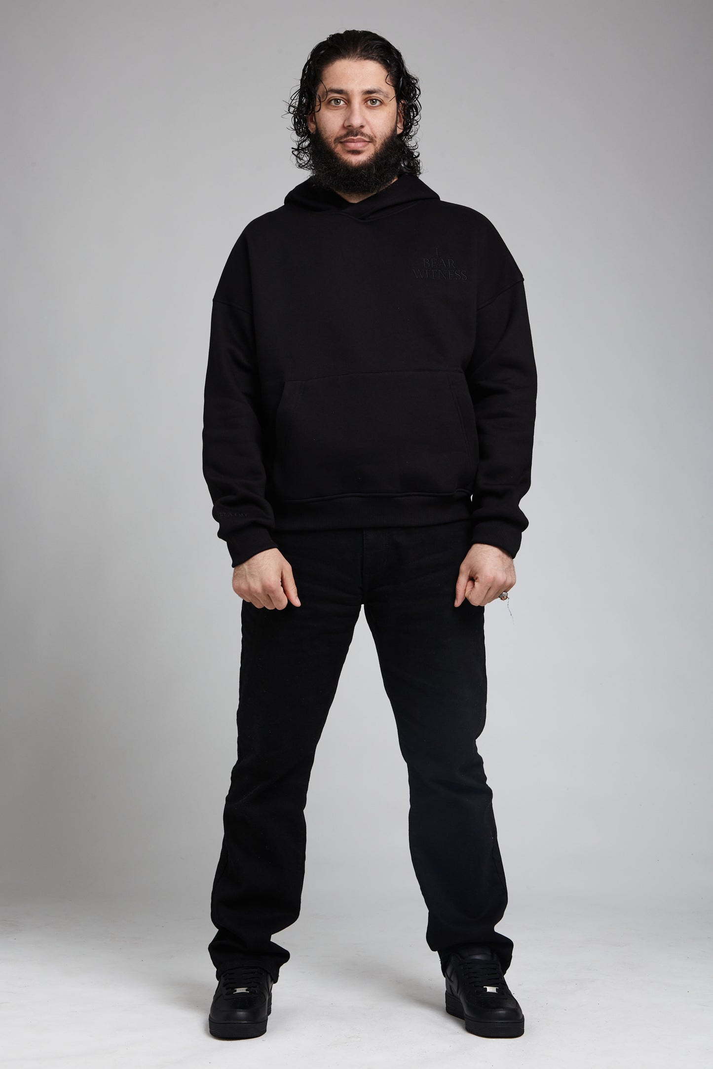 “I Bear Witness Hoodie” Oversized Triple Black Hoodie