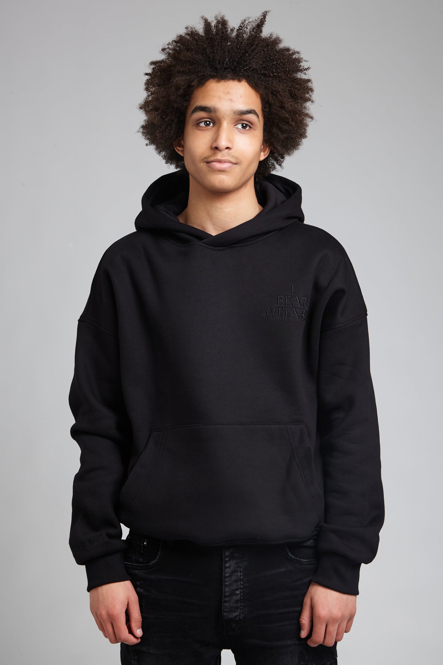 “I Bear Witness Hoodie” Oversized Triple Black Hoodie