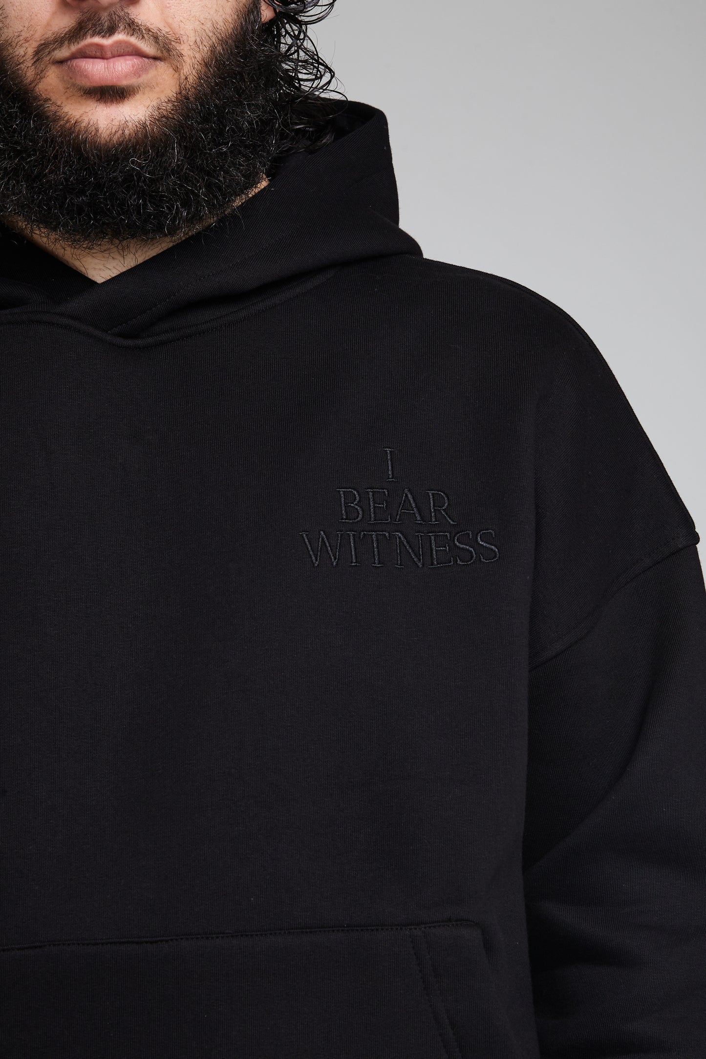 “I Bear Witness Hoodie” Oversized Triple Black Hoodie