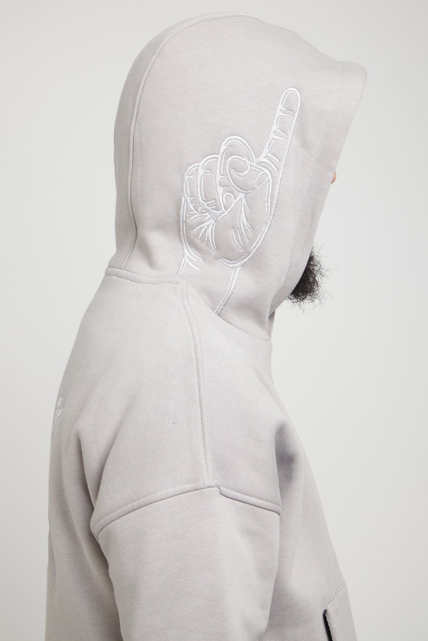 “I Bear Witness” Oversized Grey Hoodie